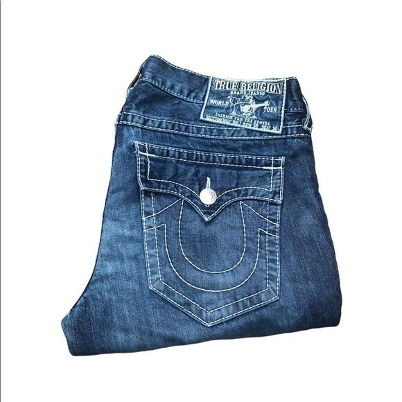 Vintage True Religion Jeans Size 38 BILLY BIG T Blue - Picture 2 of 14